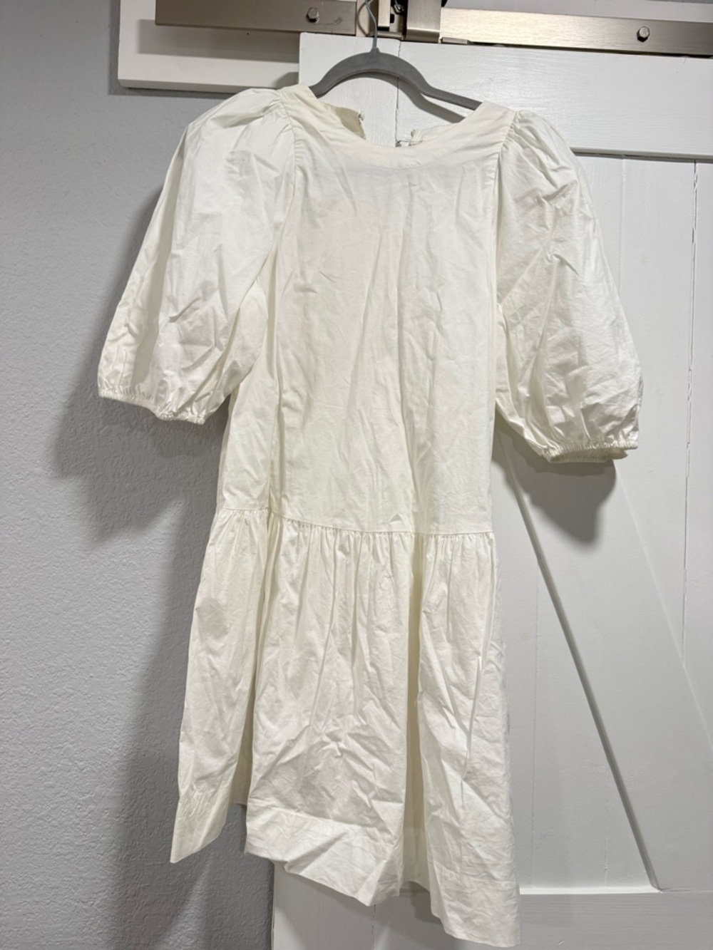 Prologue White Puff-Sleeve Kids Dress